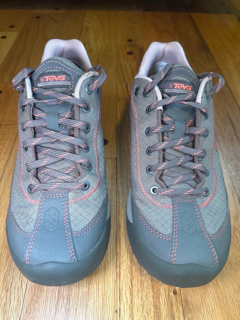 Teva Women's Gray Sneakers with Pink Accents
